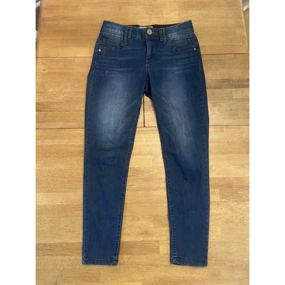 Democracy AB Technology Womens 6 Blue Skinny Mid Rise Stretch Dark‎ Wash Denim